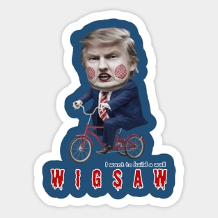 Trump Funny Parody of the Jigsaw - Wigsaw Sticker